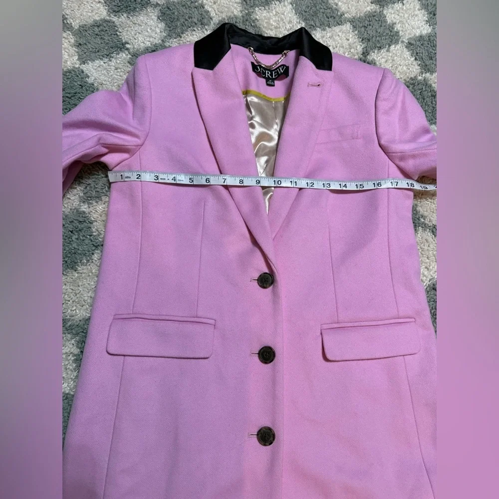 J. CREW Alfie topcoat in Italian wool, polyamide, cashmere blend Barbie pink 6P